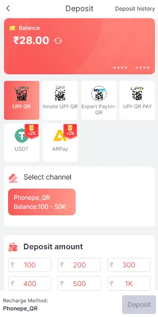 how to deposit money on 91 club